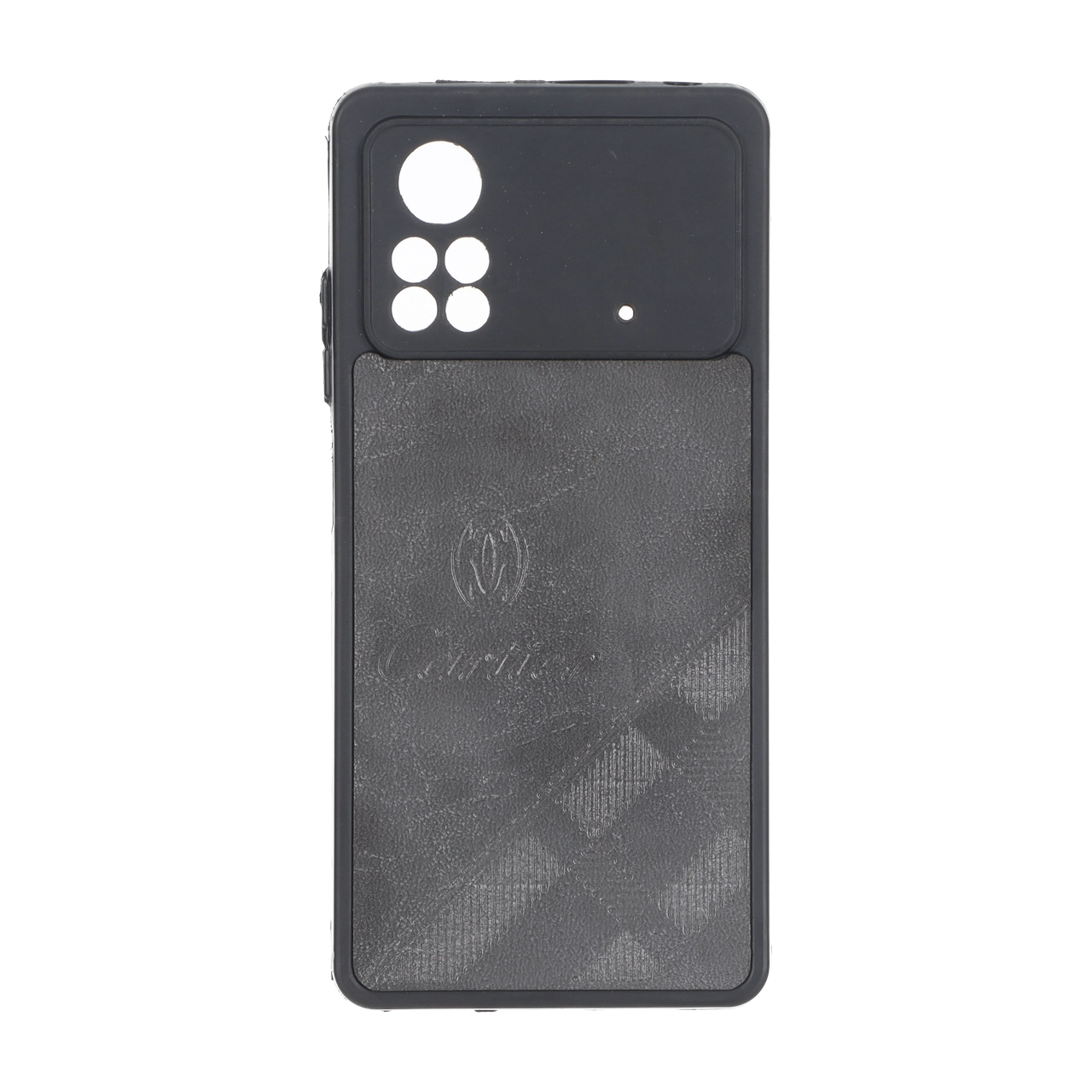 4645142 قاب طرح چرم Cartier محافظ لنزدار Xiaomi Poco X4 Pro - خاکستری - تصویر 1