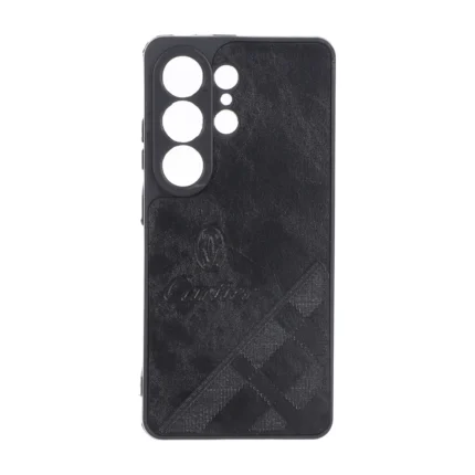 قاب طرح چرم Cartier محافظ لنزدار Samsung Galaxy S26 Ultra - مشکی