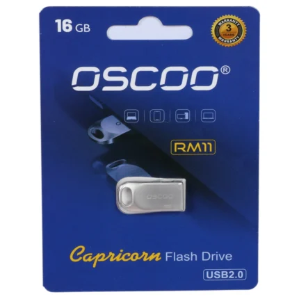 فلش مموری OSCOO USB2.0 مدل RM11 ظرفیت 16 گیگابایت - نقره ای (گارانتی سورین)