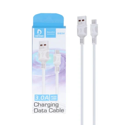 کابل شارژ فست اندروید Denmen مدل D83V - سفید - DST (گارانتی شش ماهه شرکتی)