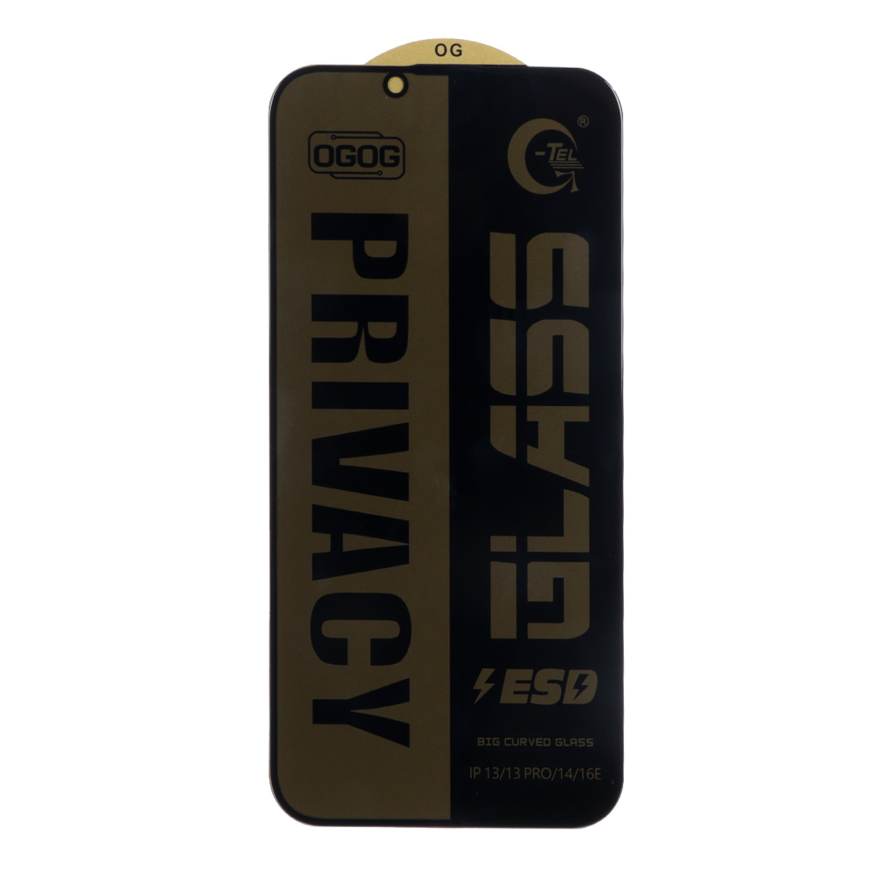 4647234 محافظ صفحه نمایش شیشه ای درجه یک Full Cover Privacy OG - ESD GTel مدل Apple iPhone 13 / iPhone 13 Pro / iPhone 14 / 16e - تصویر 1