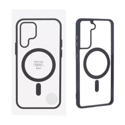 قاب شفاف Samsung Galaxy S21 FE با قابلیت شارژ MagSafe - مشکی (پک دار)