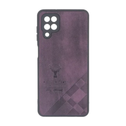 قاب طرح چرم گوزنی Pal Prime مدل Samsung Galaxy A12 / M12 / F12 - بنفش