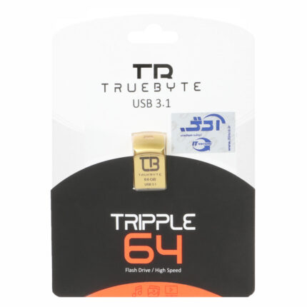 TRUEBYTE TRIPPLE USB3.1 Flash Memory-64GB طلایی (گارانتی مادام العمر شرکت آی تین)