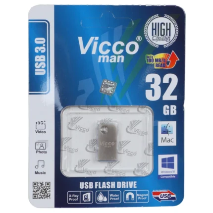 نقره ای (گارانتی مادام‌العمر رایانه نوین سگال) Vicco man VC380 S USB3.0 Flash Memory - 32GB