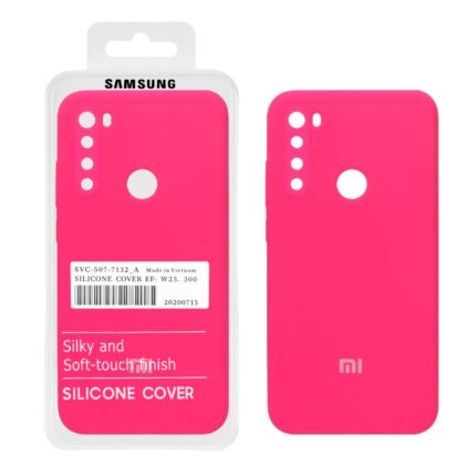 قاب سیلیکونی پاک کنی اورجینال درجه یک Xiaomi Note 8 - صورتی فانتزی (پک دار)
