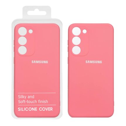 قاب نیو سیلیکون محافظ لنزدار Samsung S23 Plus -RFF - صورتی پاستیلی (پک دار)