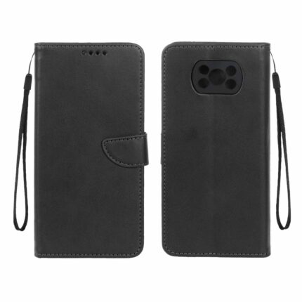 کیف چرمی موبایل مگنتی محافظ لنزدار Xiaomi Poco X3 / Poco X3 Pro / Poco X3 NFC - مشکی