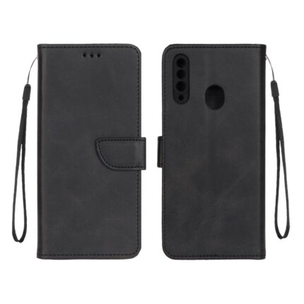 کیف چرمی موبایل مگنتی محافظ لنزدار Samsung Galaxy A20s - مشکی