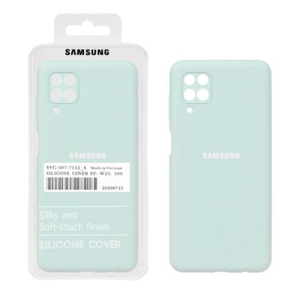 قاب سیلیکونی پاک کنی اورجینال درجه یک Samsung Galaxy A12 / M12 / F12 - سبز روشن (پک دار)