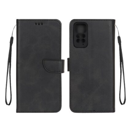 کیف چرمی موبایل مگنتی محافظ لنزدار Xiaomi Redmi Note 11 4G / Redmi Note 11S - مشکی