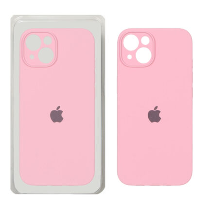 قاب سیلیکونی پاک کنی محافظ لنزدار اورجینال Apple iPhone 13 / iPhone 14 - صورتی کد 3 (پک اصلی)