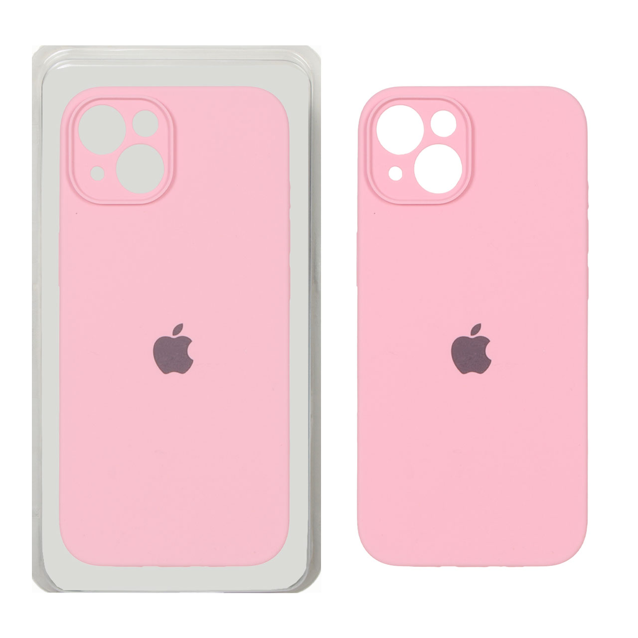 1347416 قاب سیلیکونی پاک کنی محافظ لنزدار اورجینال Apple iPhone 13 / iPhone 14 - صورتی کد 3 (پک اصلی) - تصویر 1