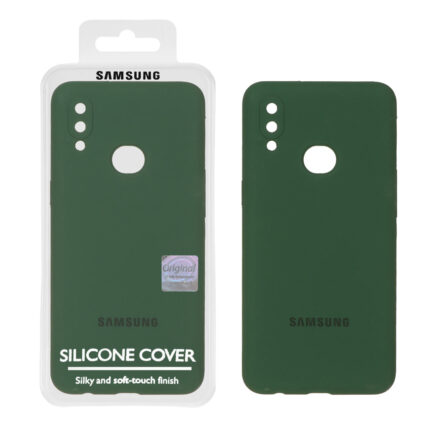 قاب سیلیکونی پاک کنی اورجینال Master Quality مدل Samsung Galaxy A10s - سبز تیره (پک دار)