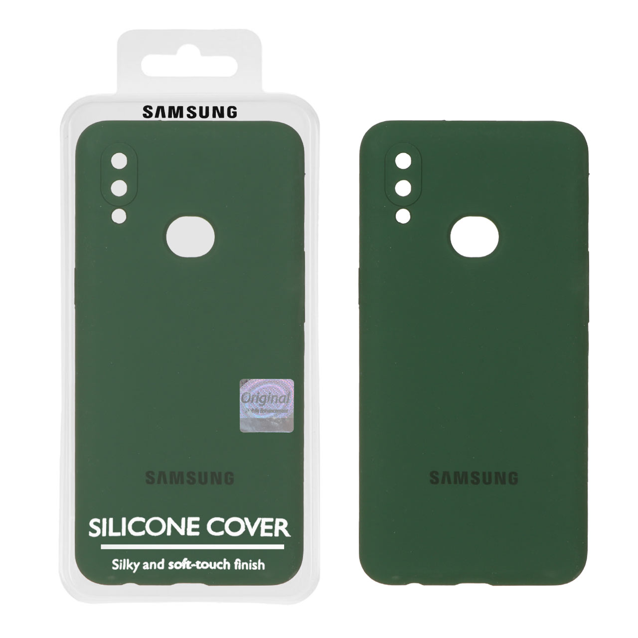 1362582 قاب سیلیکونی پاک کنی اورجینال Master Quality مدل Samsung Galaxy A10s - سبز تیره (پک دار) - تصویر 1
