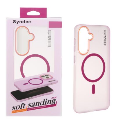 قاب اورجینال Syndee پشت مات MagSafe مدل Samsung Galaxy A37 / A56 / A36 - سرخابی (پک دار)