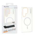 قاب اورجینال Syndee پشت مات MagSafe مدل Samsung Galaxy S24 Ultra - سفید (پک دار)