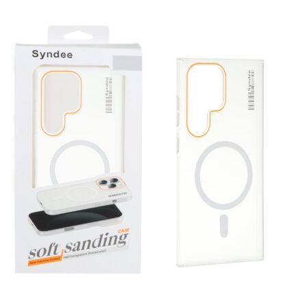 قاب اورجینال Syndee پشت مات MagSafe مدل Samsung Galaxy S24 Ultra - سفید (پک دار)
