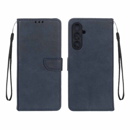 کیف چرمی موبایل مگنتی محافظ لنزدار Samsung Galaxy A54 - سرمه ای