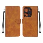 کیف چرمی موبایل مگنتی محافظ لنزدار Xiaomi Redmi Note 14S / Note 13 Pro 4G / Poco M6 Pro 4G - عسلی