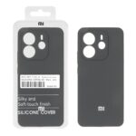 قاب سیلیکونی پاک کنی اورجینال درجه یک Xiaomi Redmi Note 14 4G - خاکستری (پک دار)