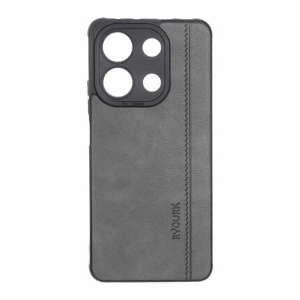 قاب طرح چرم RYOURK مدل Xiaomi Redmi Note 13 4G - خاکستری