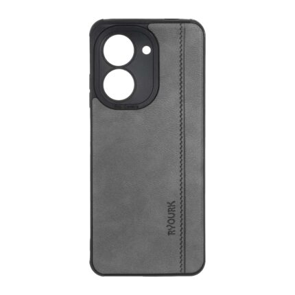 قاب طرح چرم RYOURK مدل Xiaomi Redmi A5 / Poco C71 - خاکستری