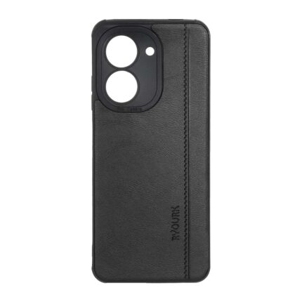 قاب طرح چرم RYOURK مدل Xiaomi Redmi A5 / Poco C71 - مشکی