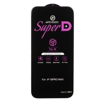 محافظ صفحه نمایش شیشه ای Super D Anti Static Yes Plus مدل Apple iPhone 16 Pro Max