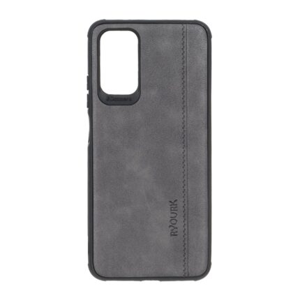 قاب طرح چرم RYOURK مدل Xiaomi Poco M3 / Redmi 9T 4G - خاکستری