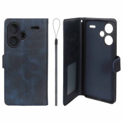 کیف موبایل مگنتی درجه یک داخل خز MNC Plus مدل Xiaomi Redmi Note 13 Pro Plus 5G - سرمه ای