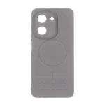 قاب شطرنجی طرح مگ سیف محافظ لنزدار Xiaomi Redmi A5 / Poco C71 - خاکستری