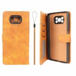 کیف موبایل مگنتی درجه یک داخل خز MNC Plus مدل Xiaomi Poco X3 / Poco X3 Pro / Poco X3 NFC - عسلی