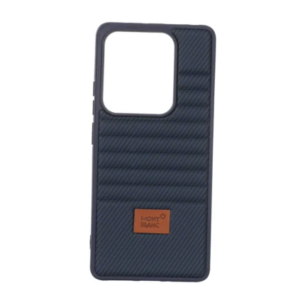 قاب Mont Blanc پافری طرح هاشور Xiaomi Redmi Note 14S / Note 13 Pro 4G / Poco M6 Pro 4G - سرمه ای