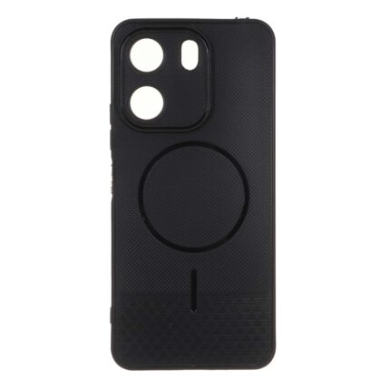 قاب شطرنجی طرح مگ سیف محافظ لنزدار Xiaomi Redmi 13C / Poco C65 - مشکی
