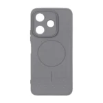 قاب شطرنجی طرح مگ سیف محافظ لنزدار Xiaomi Redmi 13X / Redmi 13 4G / Poco M6 4G - خاکستری