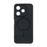 قاب شطرنجی طرح مگ سیف محافظ لنزدار Xiaomi Redmi 13X / Redmi 13 4G / Poco M6 4G - مشکی