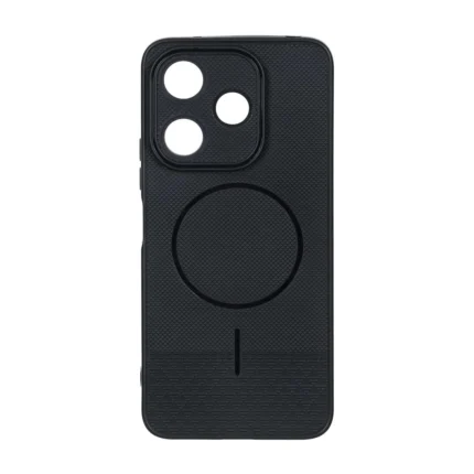 قاب شطرنجی طرح مگ سیف محافظ لنزدار Xiaomi Redmi 13X / Redmi 13 4G / Poco M6 4G - مشکی