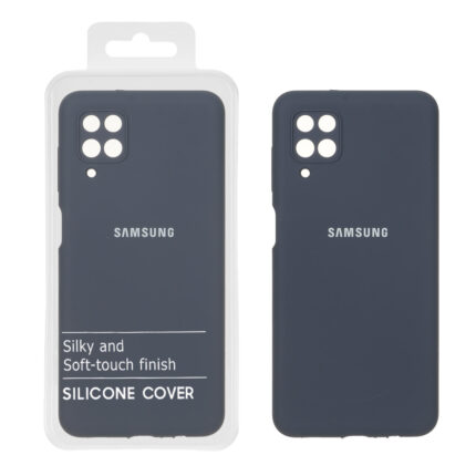 قاب سیلیکونی پاک کنی اورجینال درجه یک Samsung Galaxy A12 / M12 / F12 - سرمه ای تیره (پک دار)