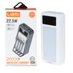 پاوربانک PD و فست شارژ Liami 22.5W 20000Ah مدل LM7020 - سفید (گارانتی شش ماهه شرکتی)