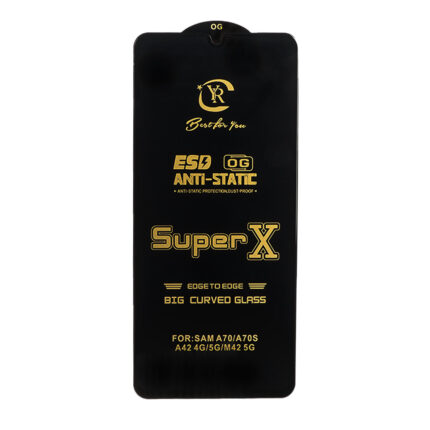 محافظ صفحه نمایش آنتی استاتیک Full Cover Super X مدل Samsung Galaxy A70 / A70S / A42 / M42