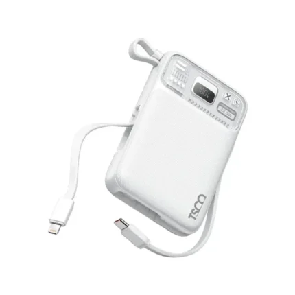 پاوربانک فست شارژ وایرلس TSCO 10000mAh مدل TP 1010W 22.5W - سفید