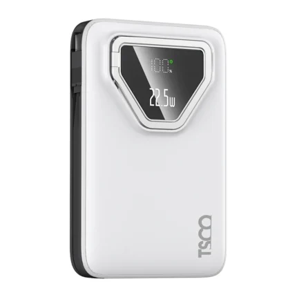 پاوربانک فست شارژ وایرلس TSCO 10000mAh مدل TP 1012W 22.5W - سفید