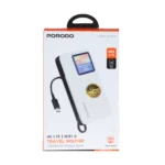 مودم همراه و پاوربانک PD و فست شارژ PORODO 4G/TD-LTE 10000mAh 20W مدل PDPBFCH087WH - سفید (گارانتی یکساله شرکتی) - تصویر 4
