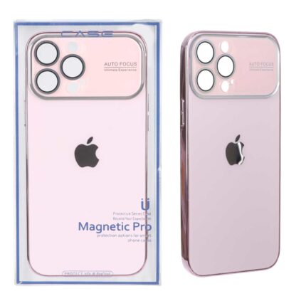 قاب PVD Auto Focus محافظ لنز شیشه ای Apple iPhone 13 Pro Max - صورتی (پک دار)