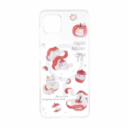 قاب Cute کریستالی طرح مگ سیف Samsung Galaxy A22 4G / M22 / M32 4G / F22 - کد 497