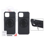 قاب اورجینال Partner Case لوپ استندشو محافظ لنز کشویی Apple iPhone 13 / iPhone 14 - مشکی (پک دار)