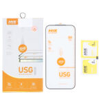 محافظ صفحه نمایش شیشه ای Full Cover USG 45KG - HTK مدل Apple iPhone 17 Pro Max / iPhone 18 Pro Max (پک دار)