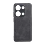 قاب طرح چرم جاکارتی محافظ لنزدار Xiaomi Redmi Note 14S / Note 13 Pro 4G / Poco M6 Pro 4G - مشکی