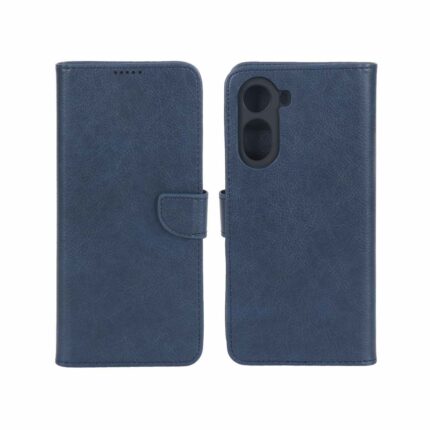 کیف چرمی موبایل مگنتی محافظ لنزدار KRF مدل Xiaomi Poco C81 / C81 Pro / C85X / Redmi A7 Pro - سرمه ای